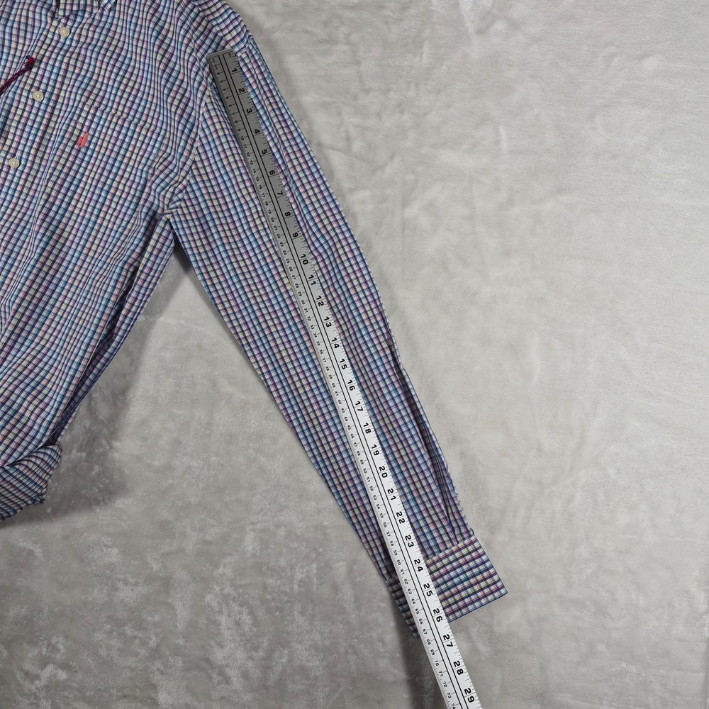 Johnnie O West Coast Prep Button Down Shirt Men's Medium Plaid Comfort NWT - Picture 4 of 9